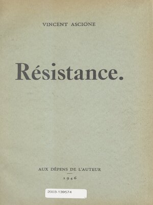 cover image of Résistance